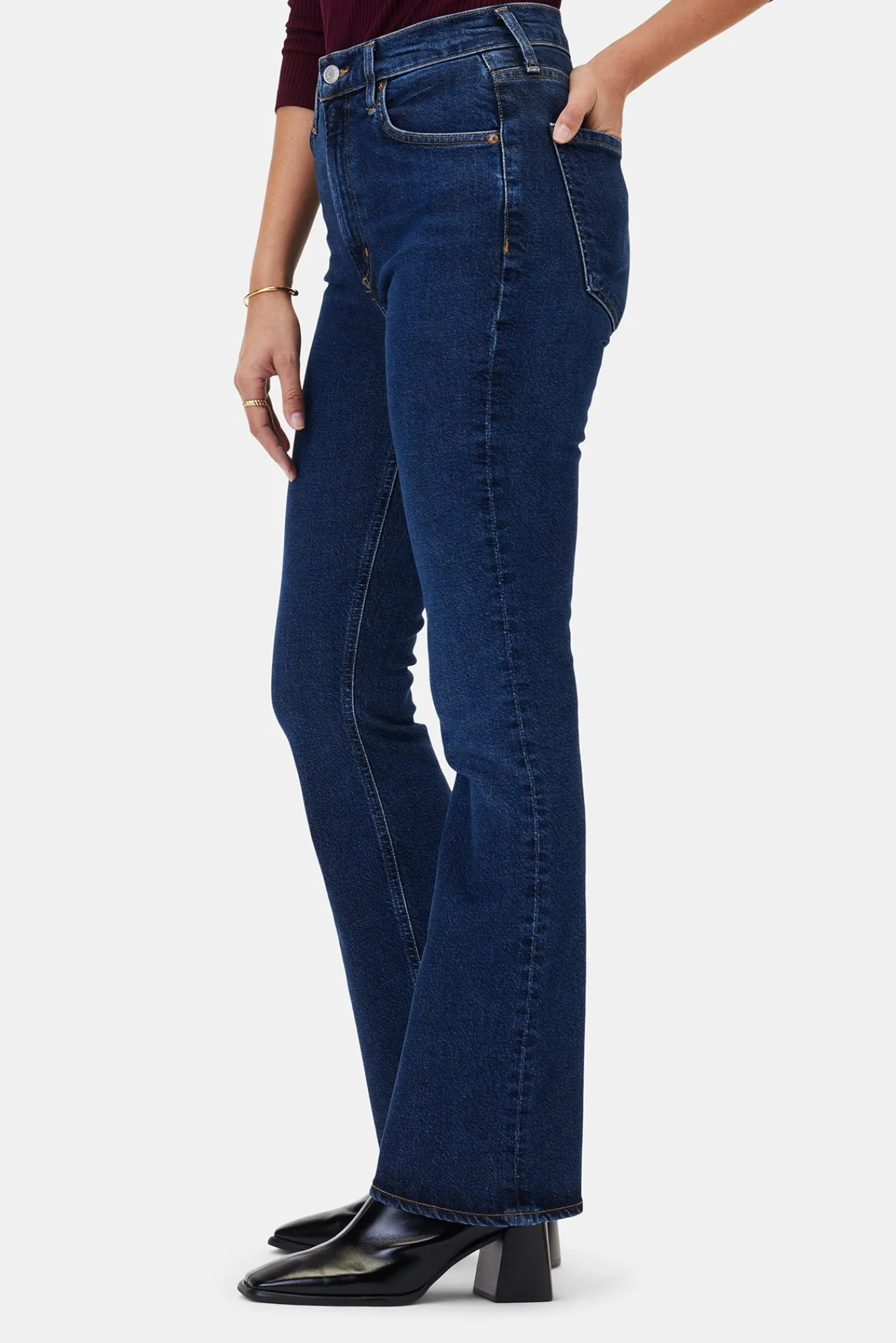 Amour Vert AGOLDE Nico High Rise Slim Boot- Denim|Pants