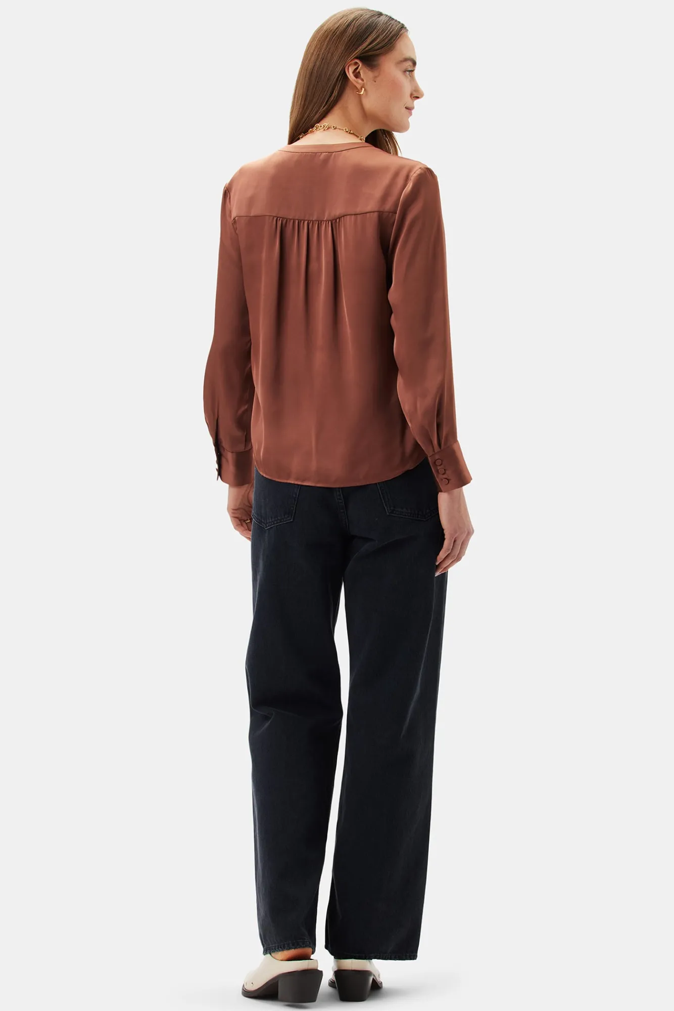 Amour Vert Kali Button Front Blouse- Blouses & Shirts|Tops