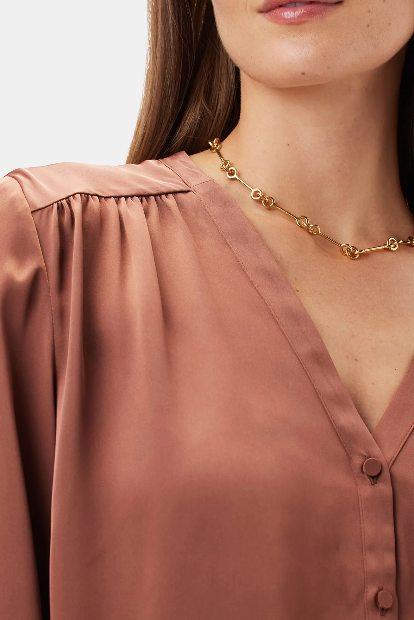 Amour Vert Kali Button Front Blouse- Blouses & Shirts|Tops