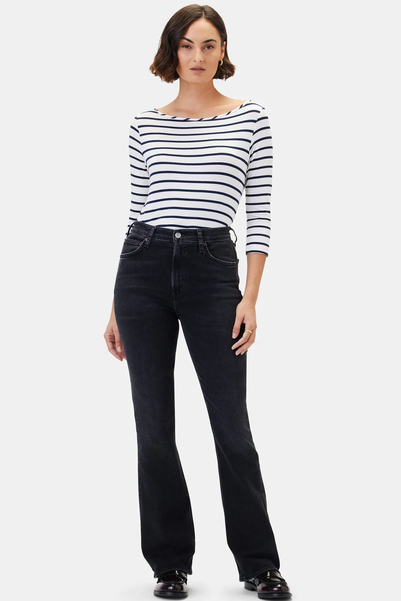 Amour Vert AGOLDE Nico High Rise Slim Boot- Denim|Pants