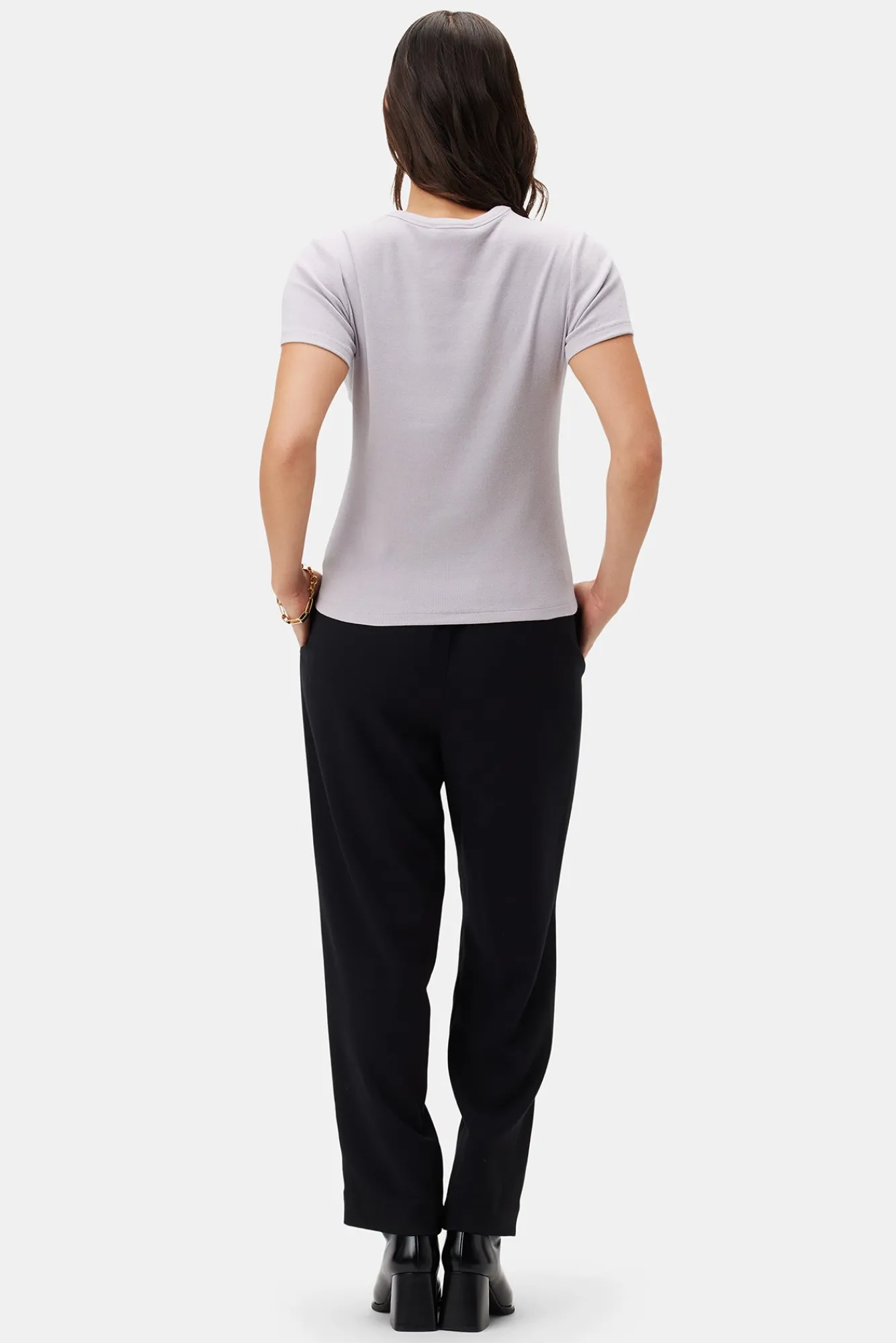 Amour Vert Eleanor Baby Rib Tee- Tops|Tees
