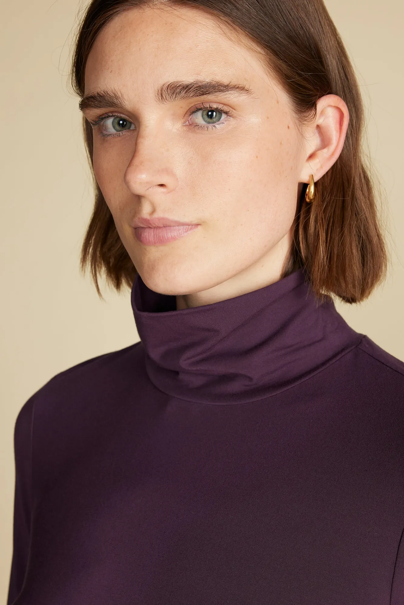 Amour Vert Flannery Bamboo Knit Turtleneck- Tops|Clearance