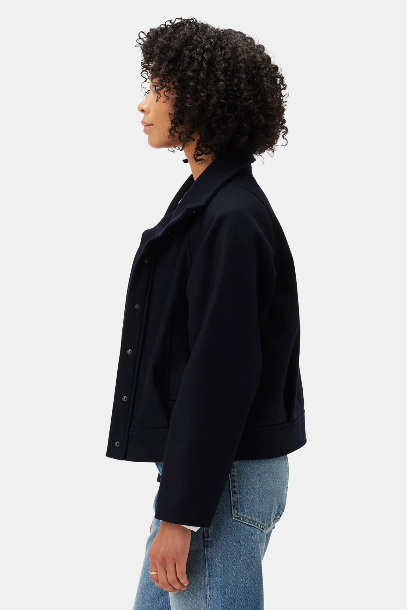 Amour Vert Joelle Wool Twill Jacket- Jackets & Outerwear|Clearance