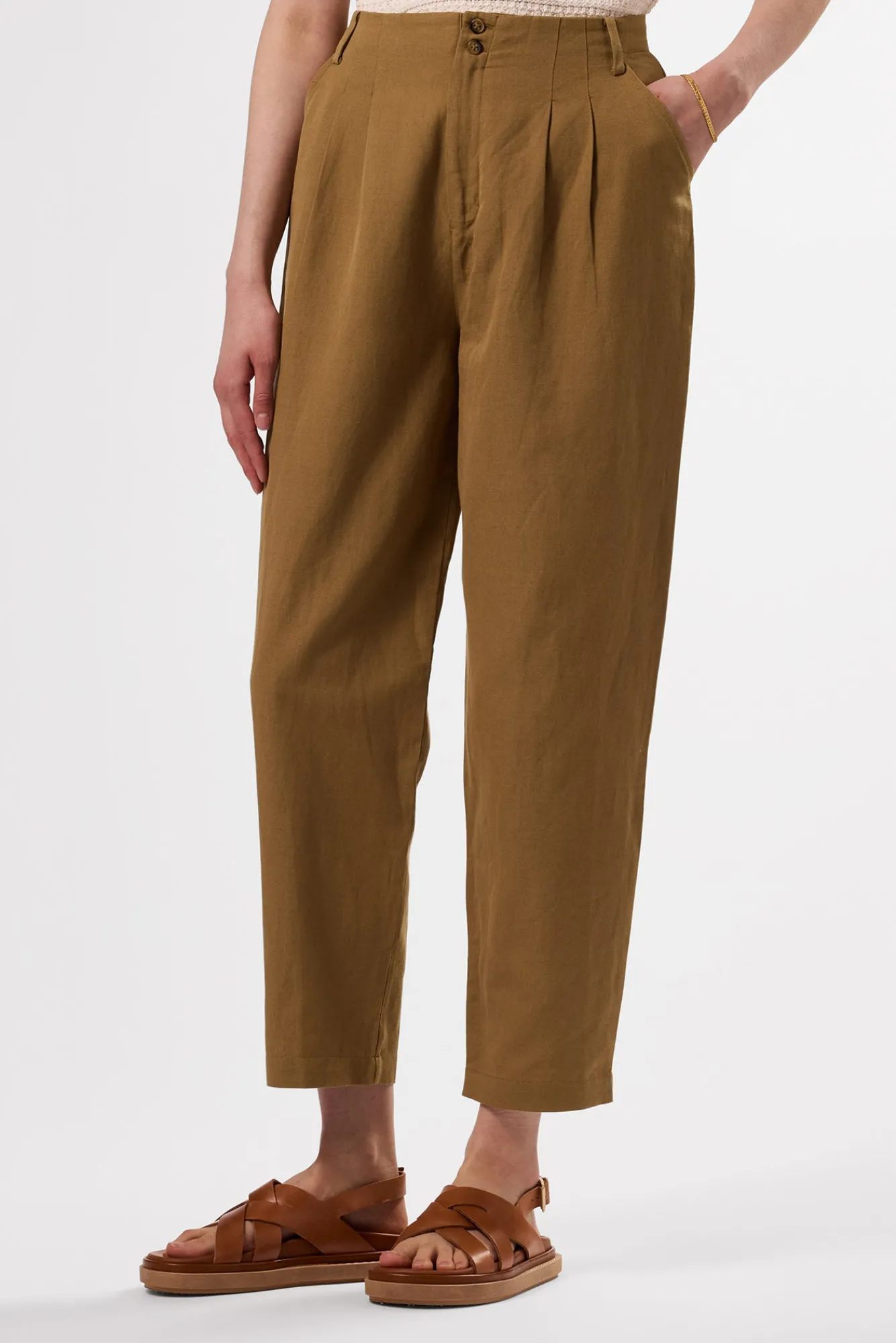 Amour Vert Larisa Cotton Linen Pant- Clearance