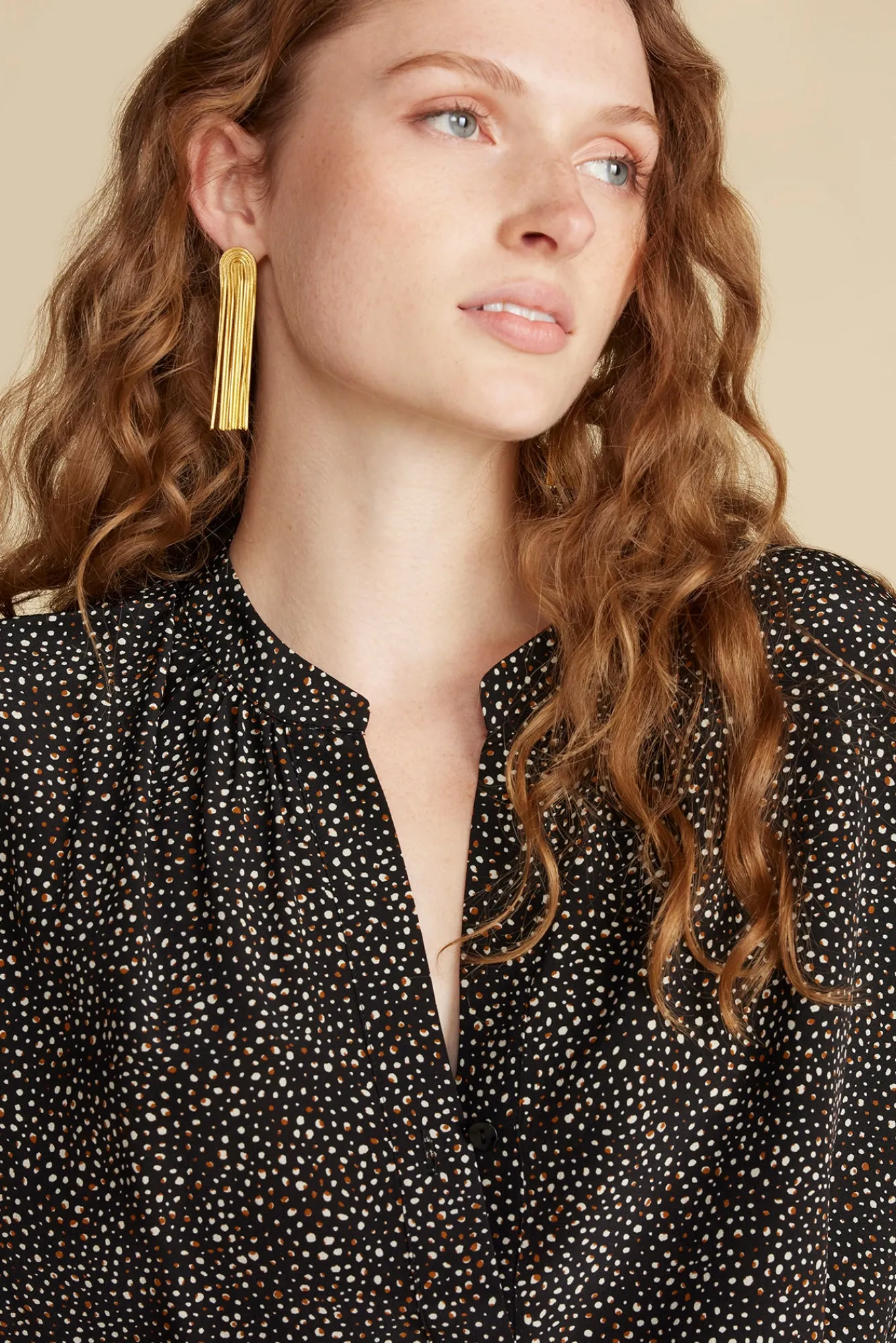 Amour Vert Renata Washable Silk Blouse- Blouses & Shirts|Tops
