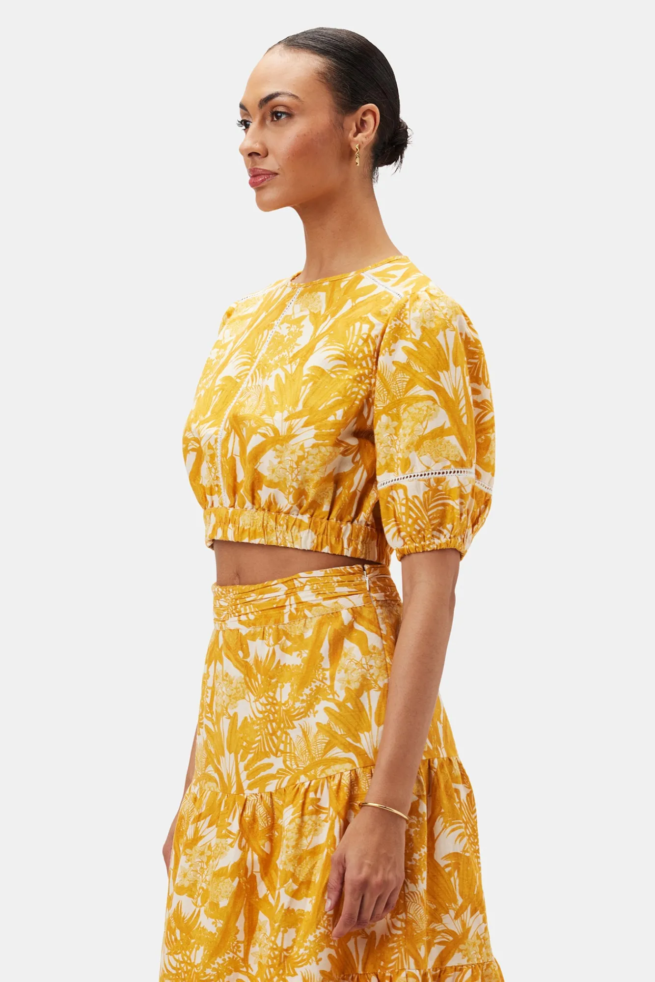 Amour Vert Lisa Cotton Linen Top- Tops|Clearance