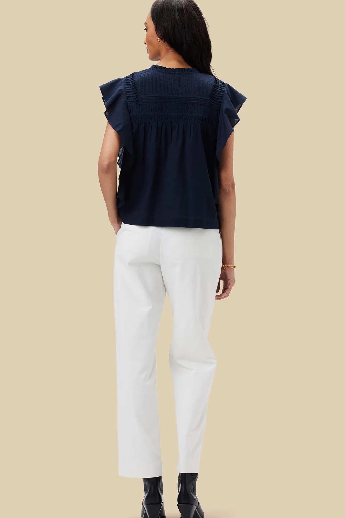 Amour Vert Aida Organic Cotton Blouse- Blouses & Shirts|Tops