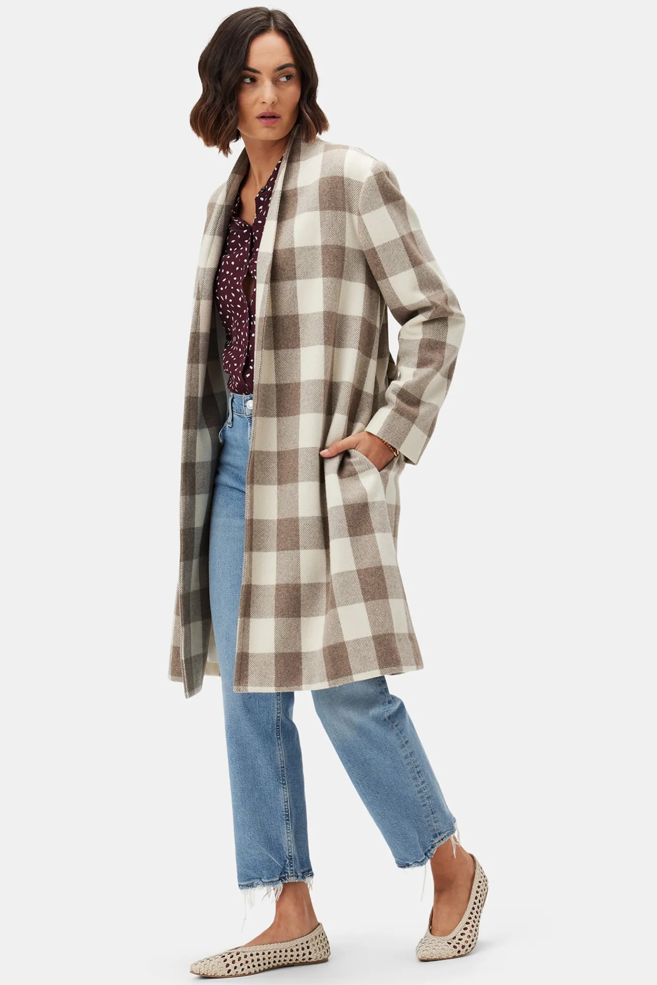 Amour Vert Zuly Wool Twill Coat- Jackets & Outerwear|Clearance