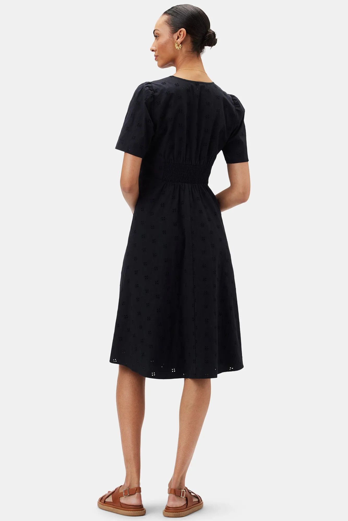 Amour Vert Violette Organic Cotton Eyelet Dress- Dresses|Clearance