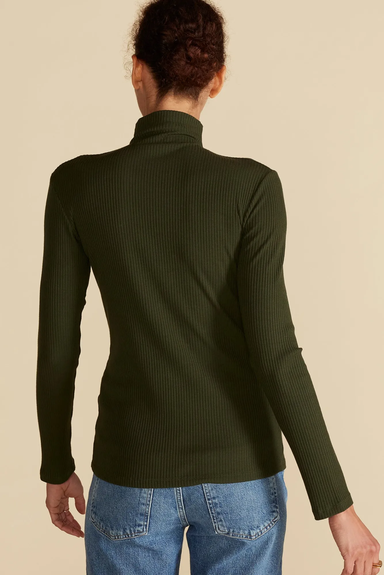 Amour Vert Lux Paris Rib Turtleneck- Tops