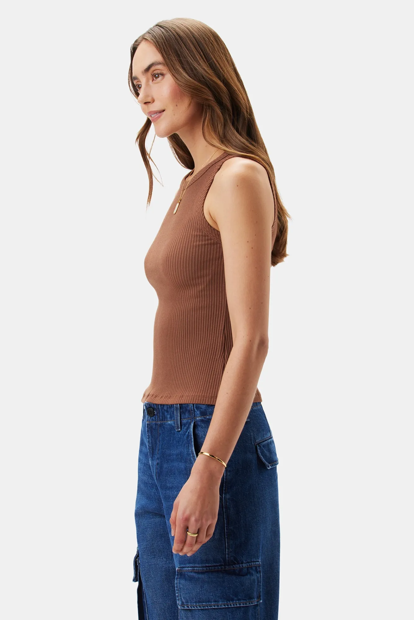 Amour Vert Asmet Paris Rib Tank- Tops|Clearance