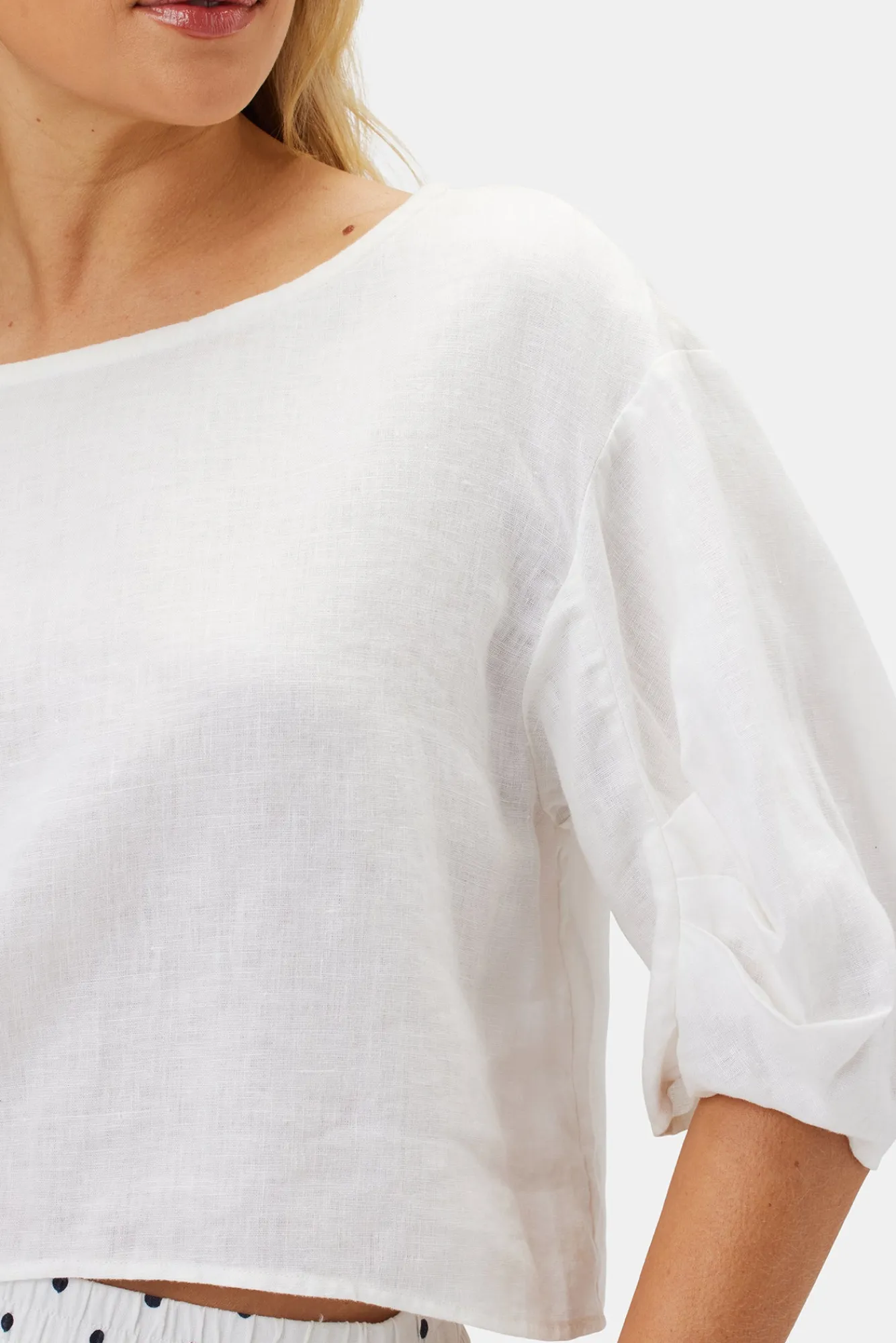 Amour Vert Lilly Pilly Leia Organic Linen Top- Tops|Clearance
