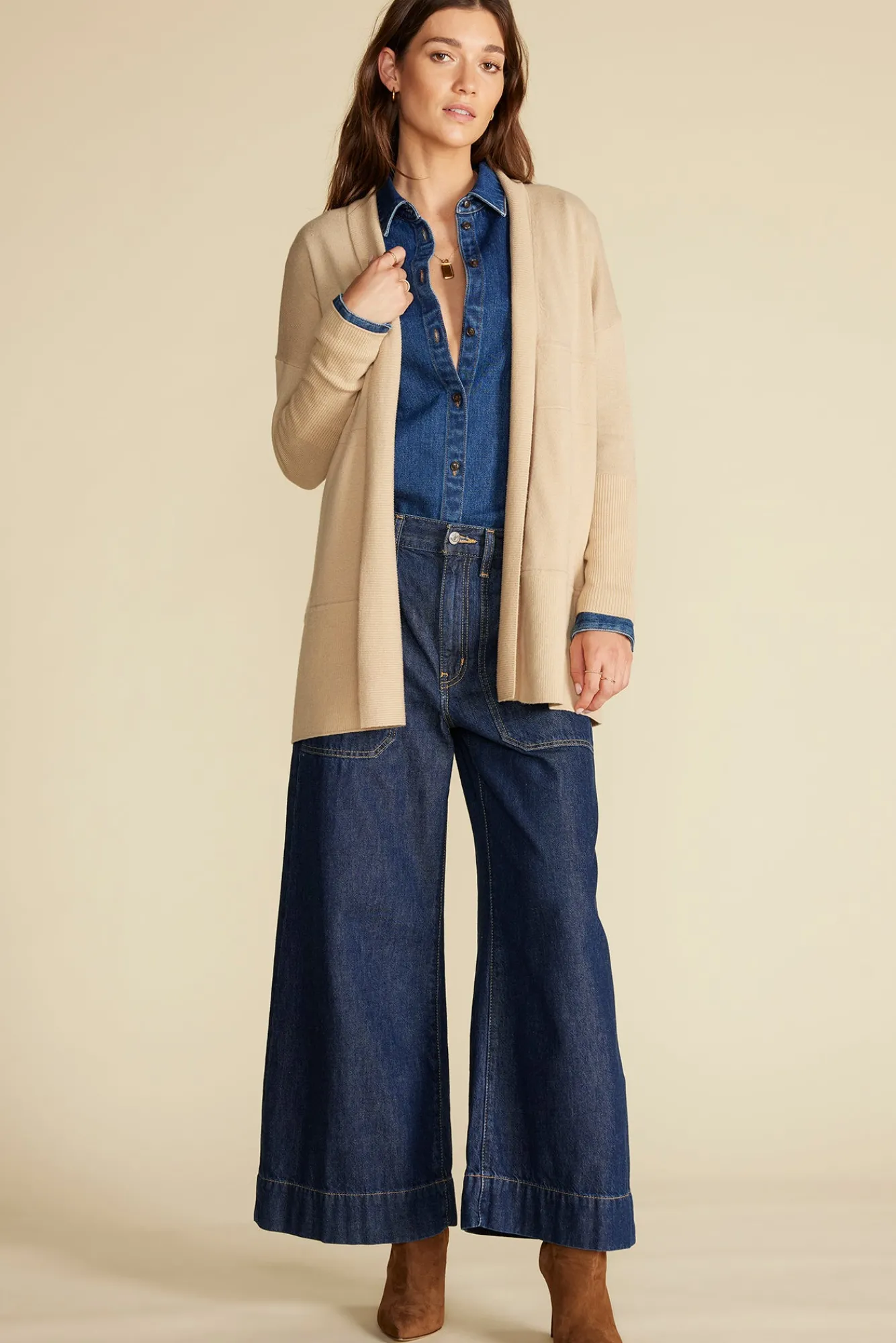 Amour Vert Bailey Wool Sweater Coat- Sweaters & Cardigans|Clearance