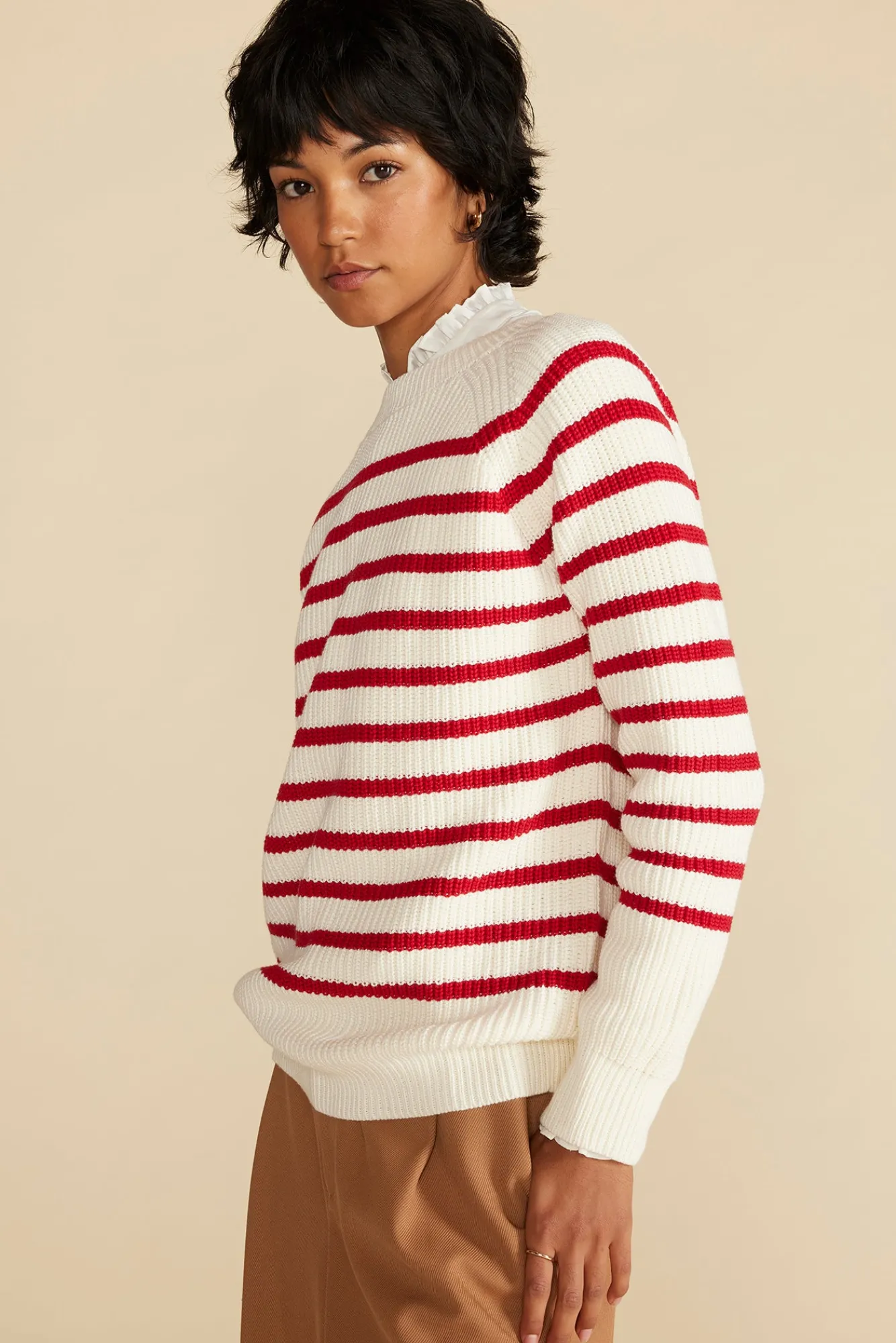 Amour Vert Layla Organic Cotton Sweater- Sweaters & Cardigans|Clearance